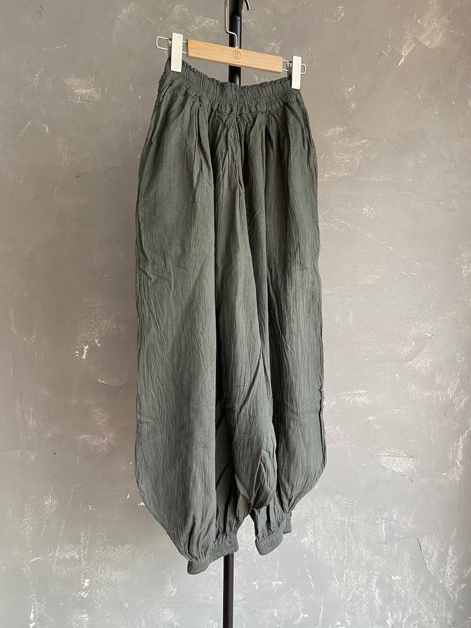 Hand-dyed Lantern Pants (Grey)