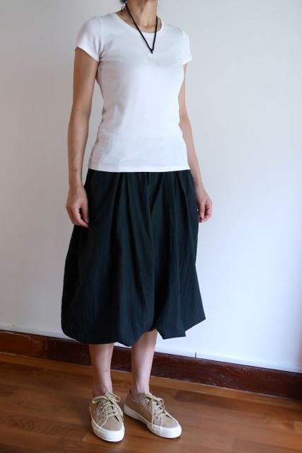 Hand-dyed Lantern Pants in Black