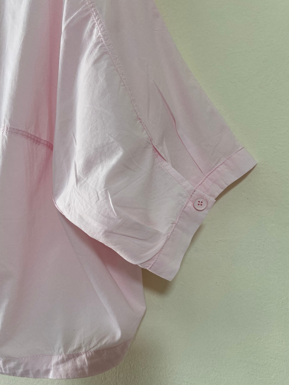 Cotton Oversized Shirt Top in Pink