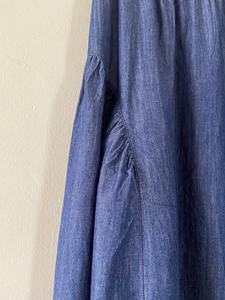 Denim Skirt in Dark Blue