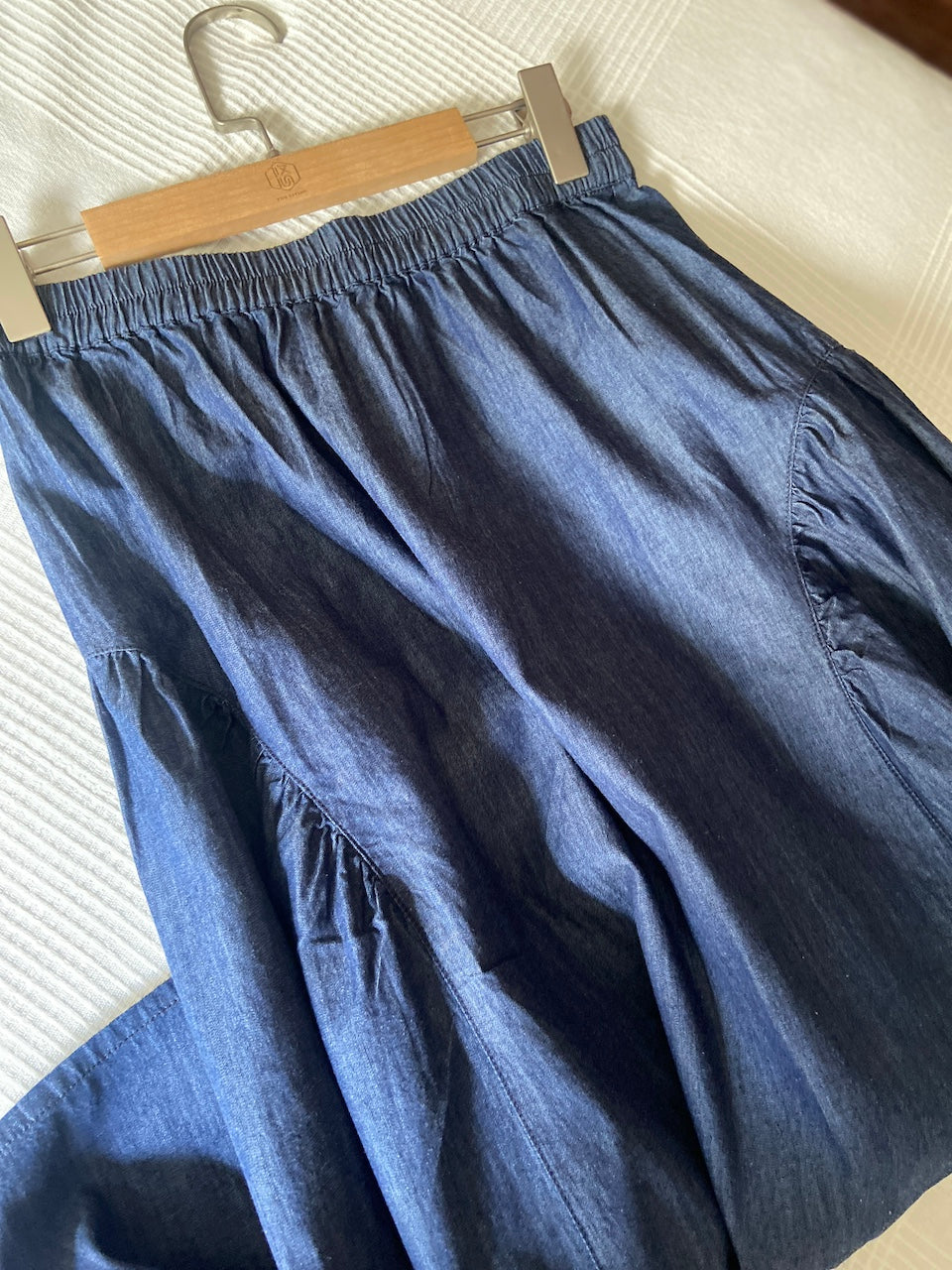 Denim Skirt in Dark Blue