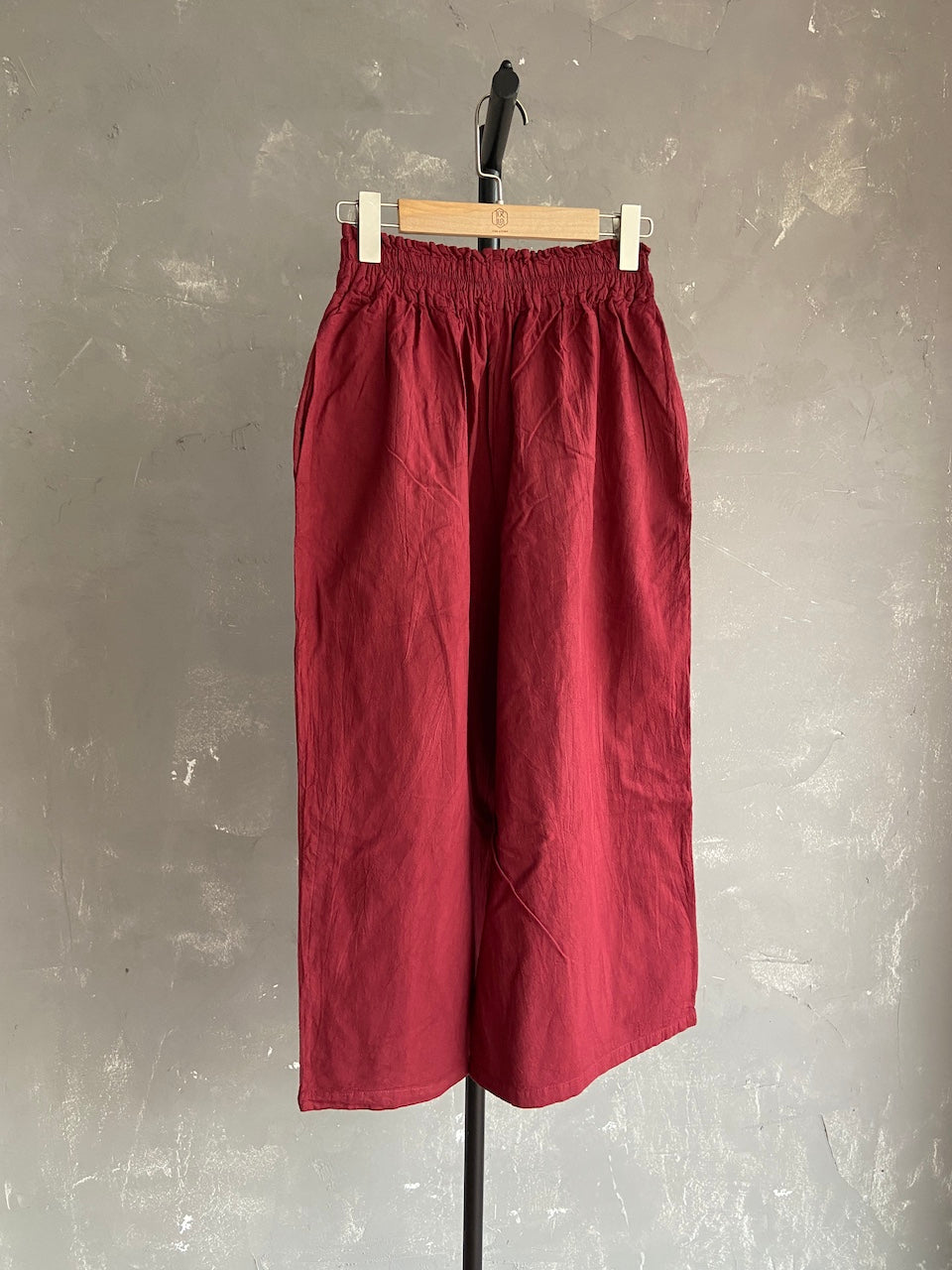 Hand Dyed Farmer's Pants in Maroon