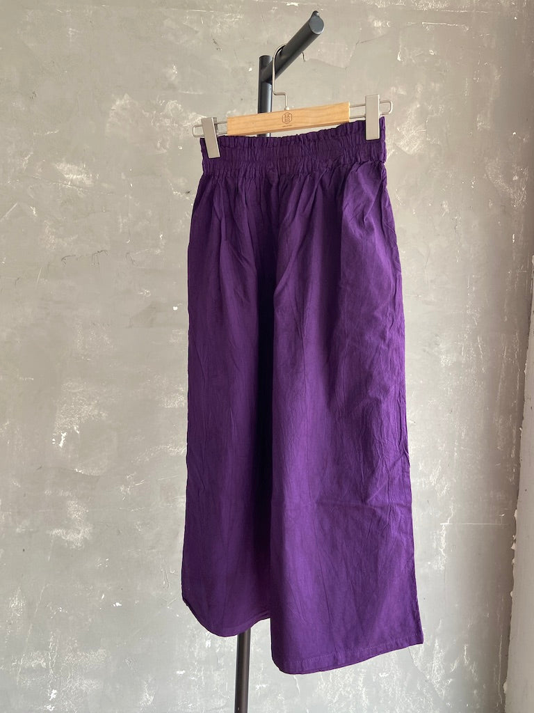 Hand Dyed Farmer's Pants in Dark Purple