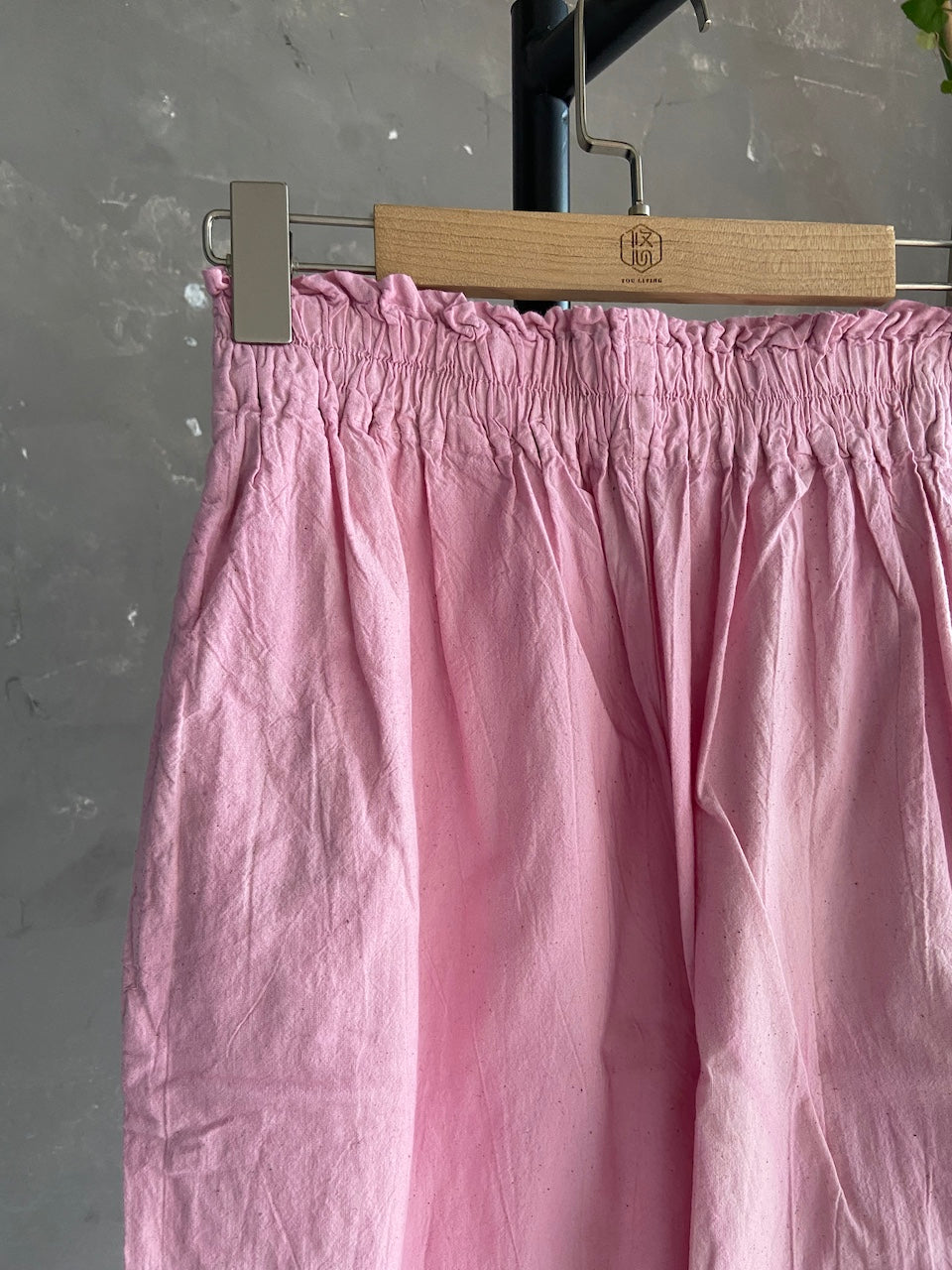 Hand Dyed Farmer's Pants in Light Pink