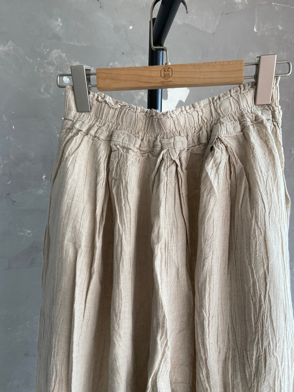 Hand-dyed Lantern Pants in Off White