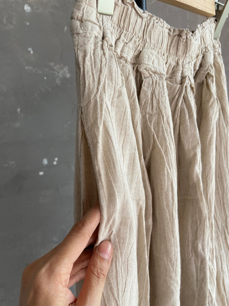 Hand-dyed Lantern Pants in Off White