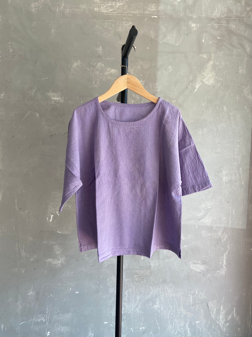 Hand Dyed Short Top in Liliac