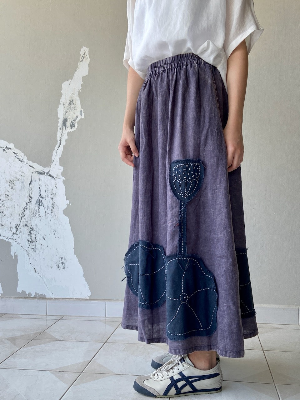 Lotus Linen Long Skirt