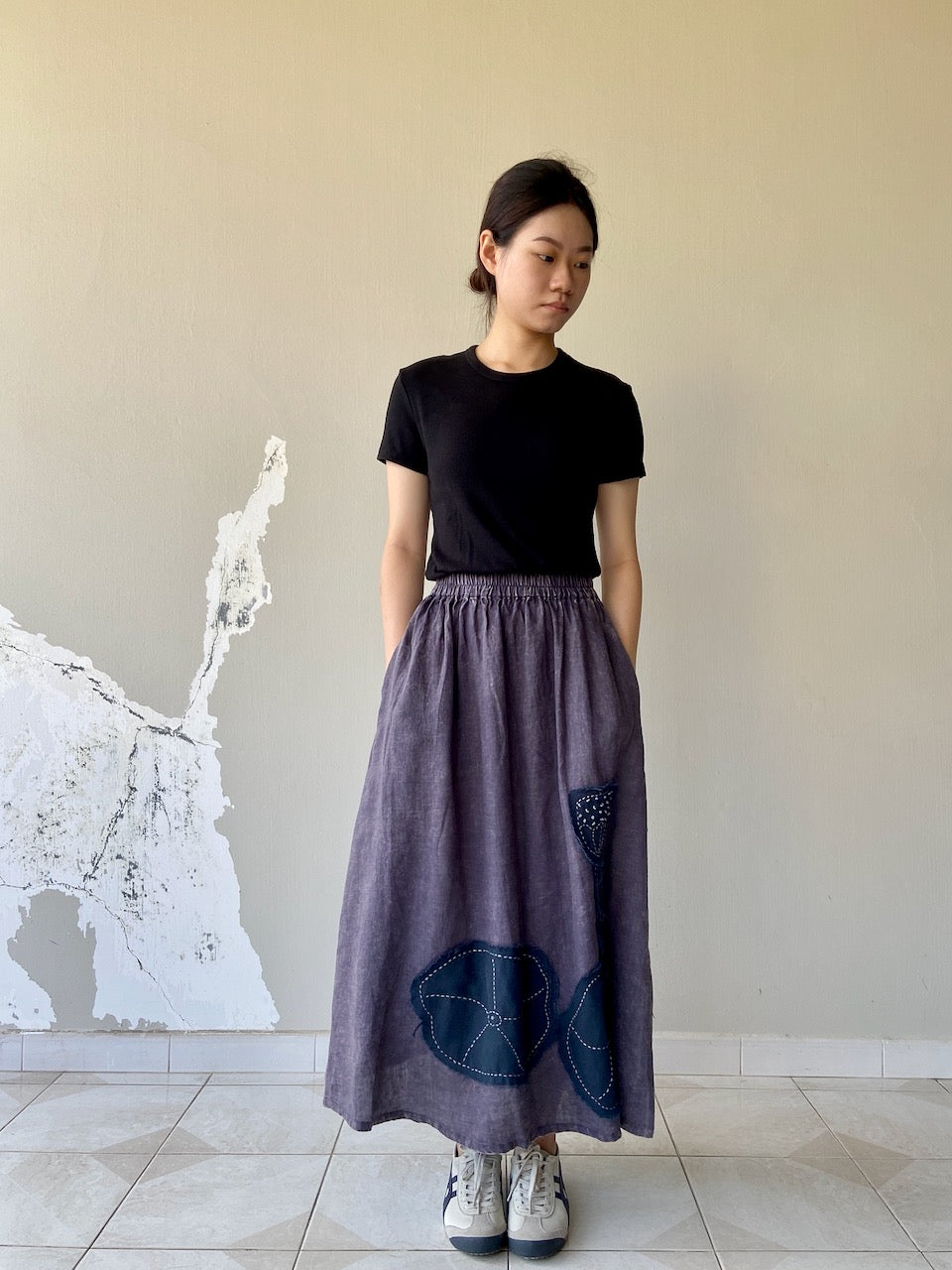 Lotus Linen Long Skirt