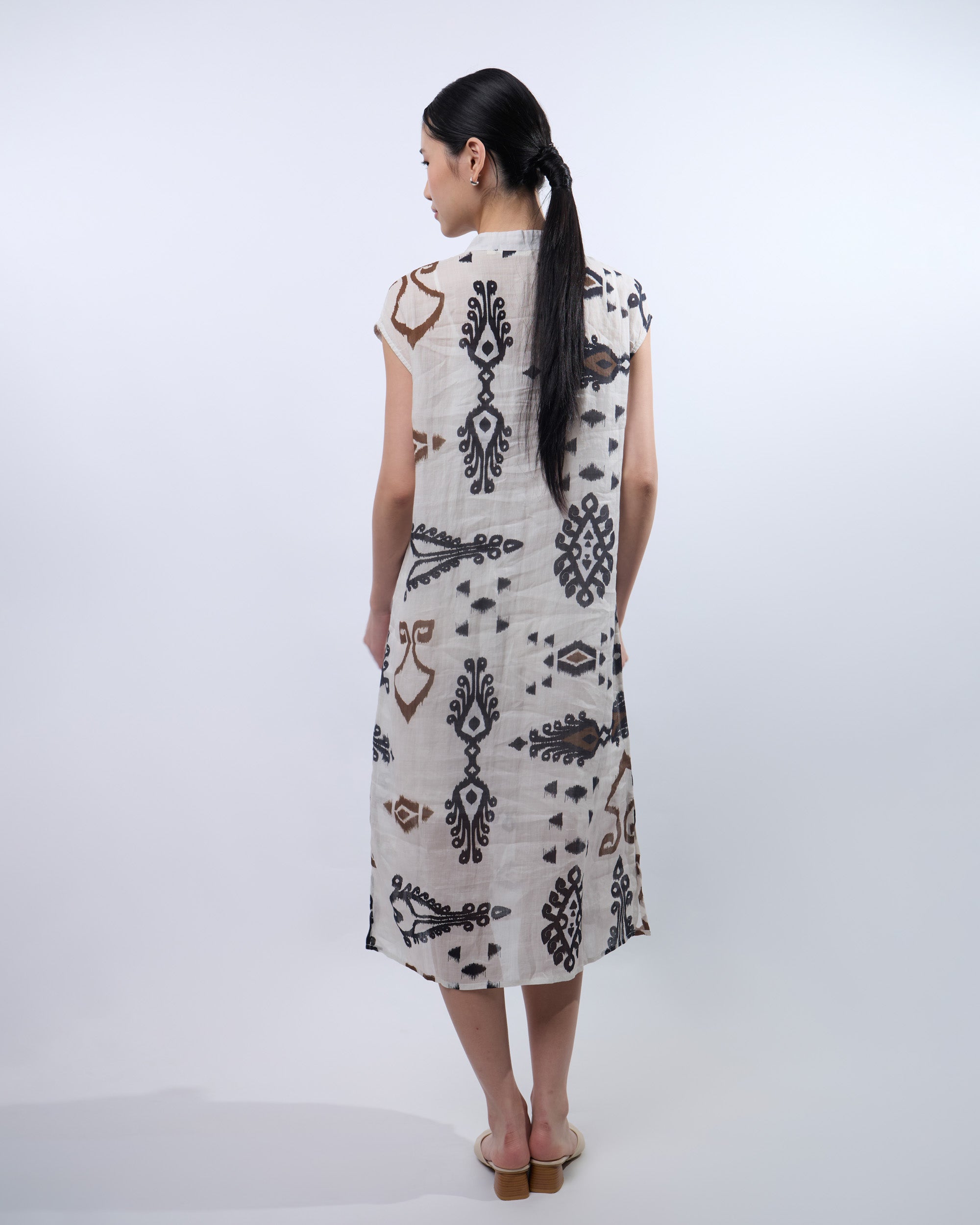 Cap Sleeve Cheongsam Dress in Oracle Prints
