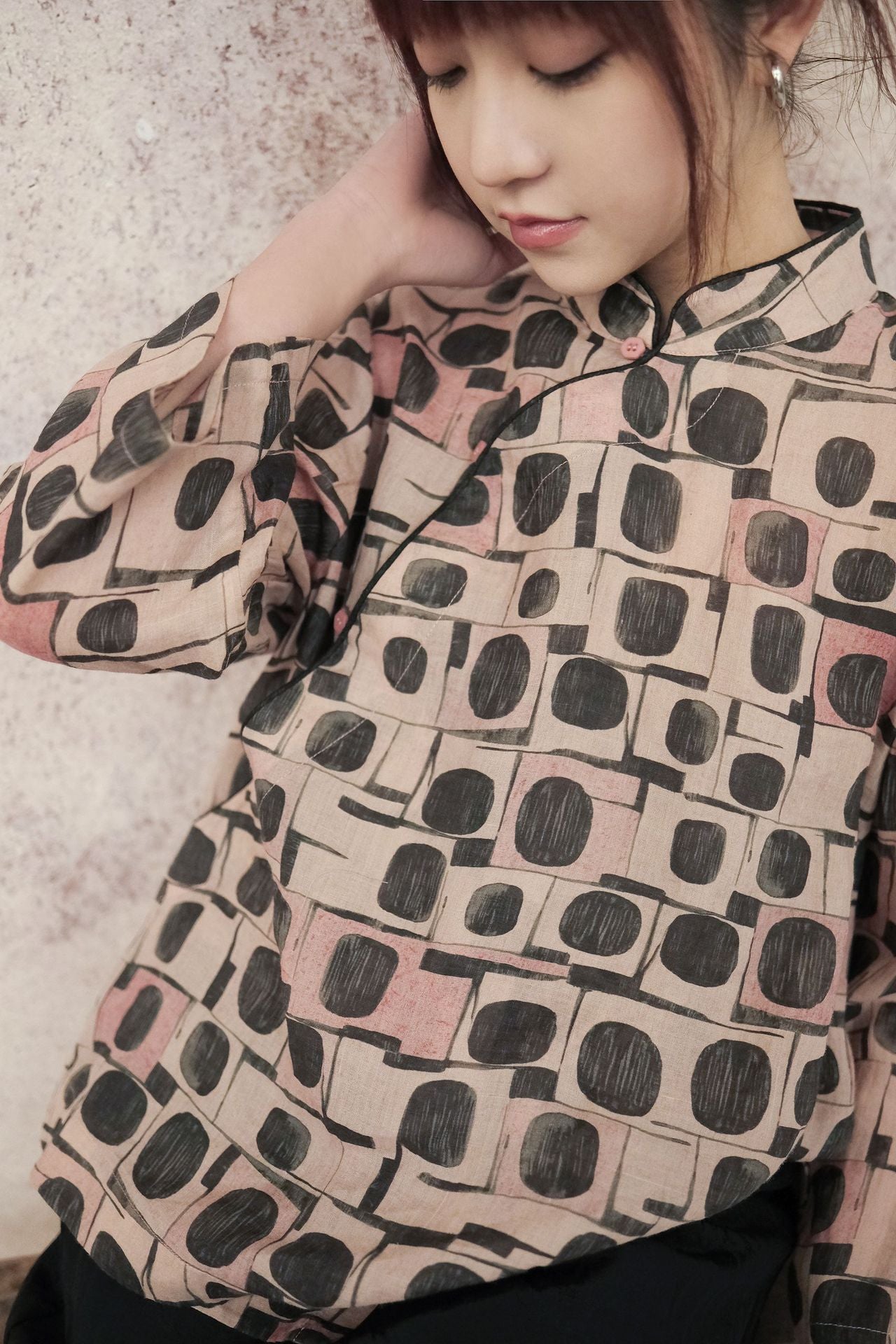 Pop Art Print Cheongsam Top