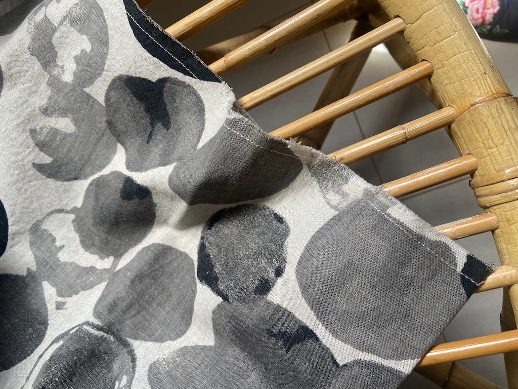 Polka Dot Linen A-line Pants