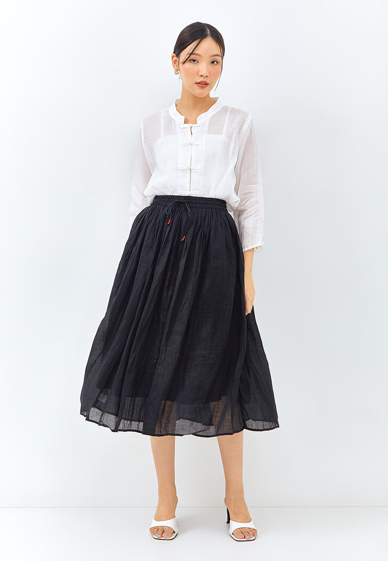 Ramie Skirt in Black