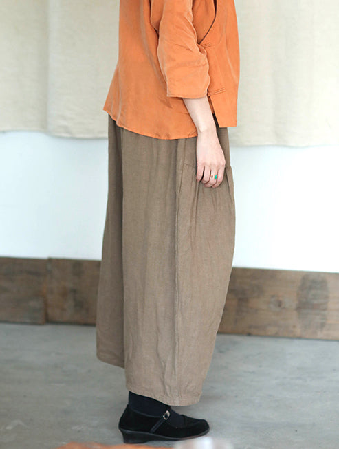 Relaxed Harem Pants in Camel