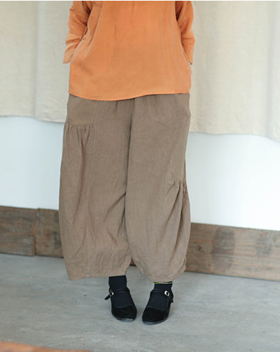 Relaxed Harem Pants in Camel