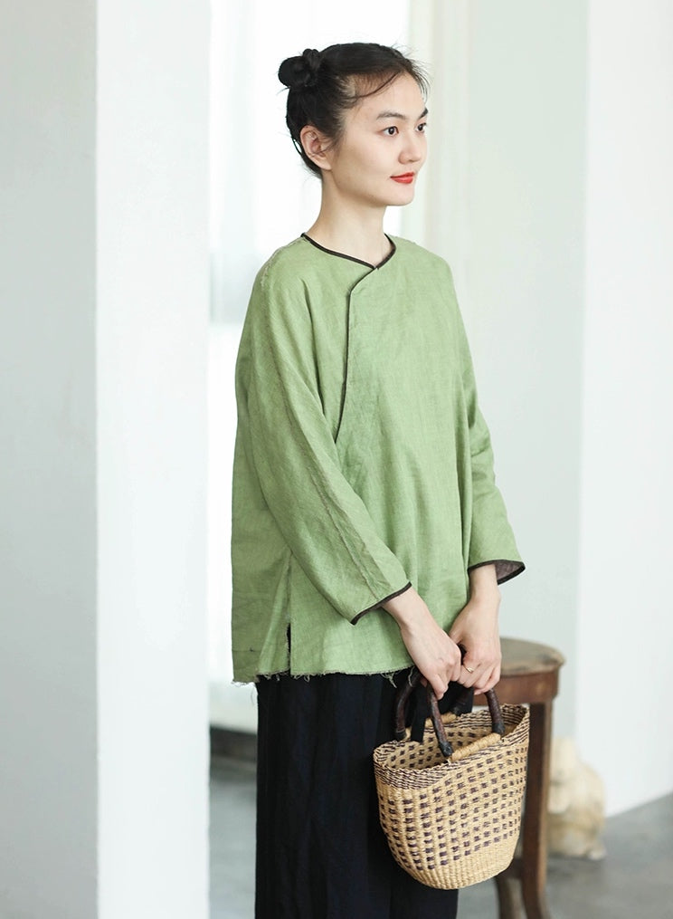 Simplicity Cheongsam Top in Green