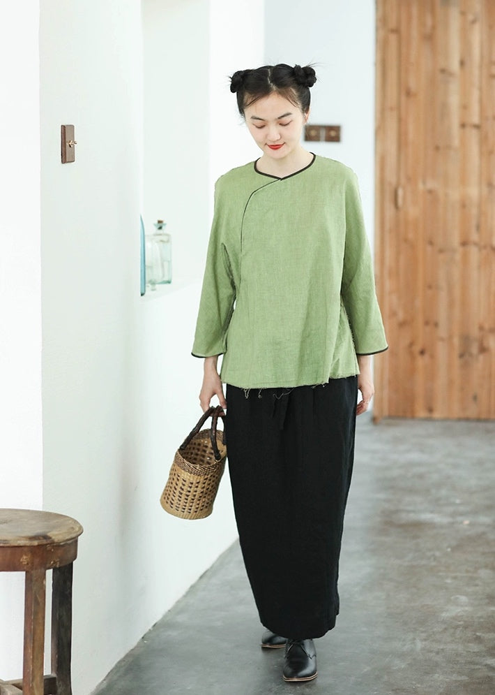 Simplicity Cheongsam Top in Green