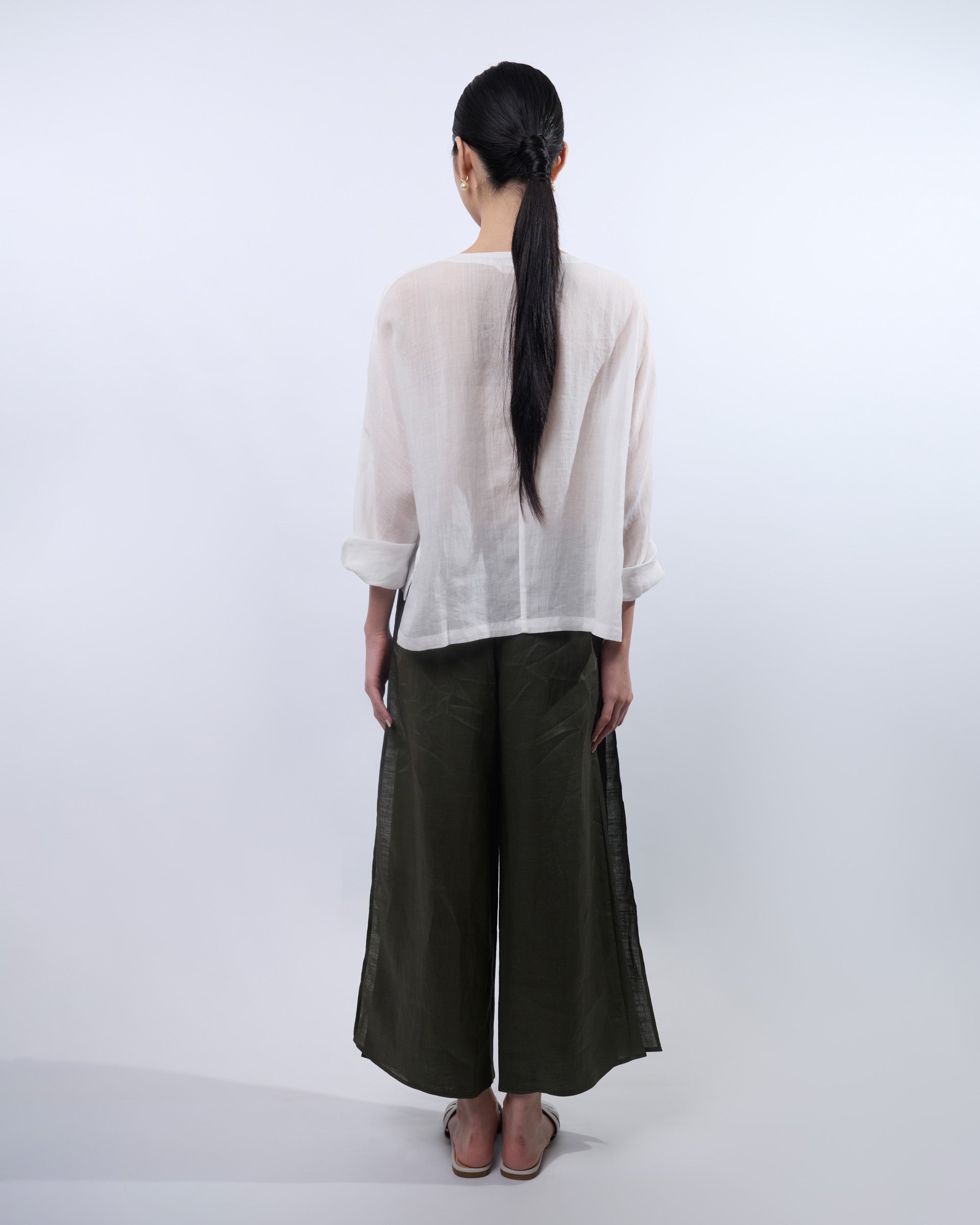 Minimalist Ramie Cheongsam Qipao Top