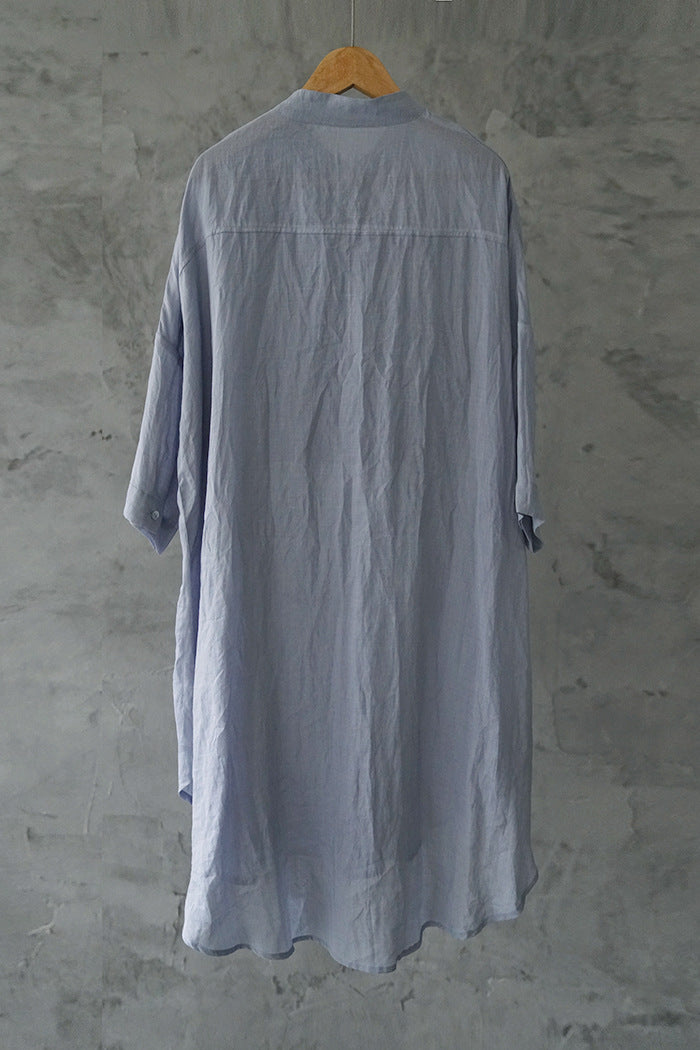 Chinese Collar Long Top (Grey)