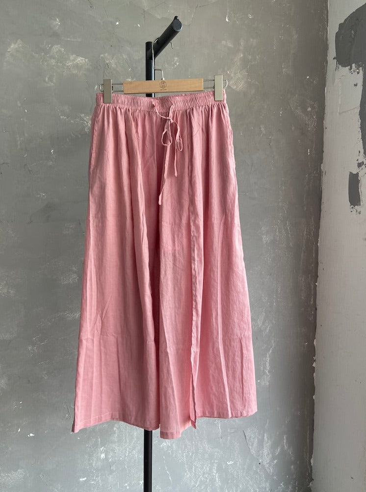 Double Layered Ramie Pants (Pink)