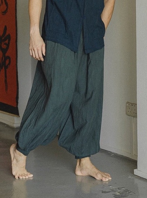 Hand-dyed Lantern Pants (Grey)