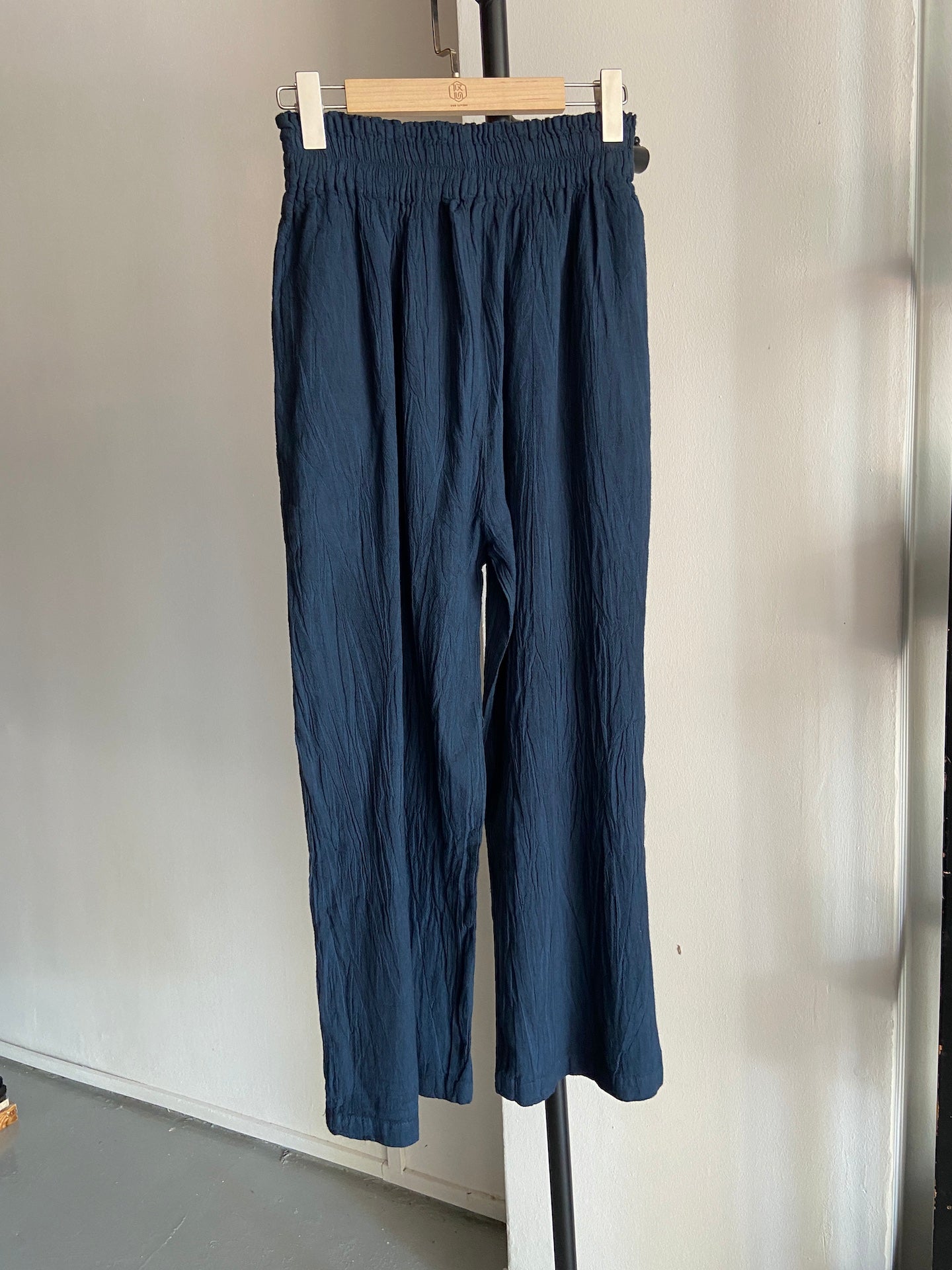 Hand-dyed Long Pants (Navy Blue)