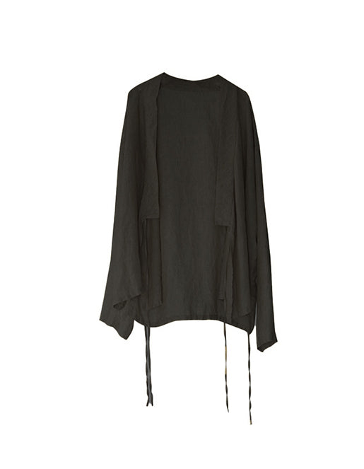 Zen Style Black Ramie Coat